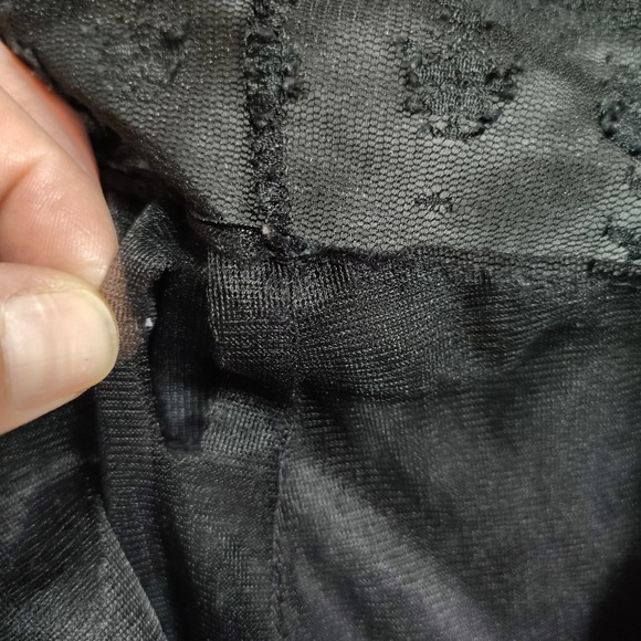 Vtg Flair Nylon Satin Lace Slip Dress Nightgown Size M Whimsigoth‎ Union Made - Picture 12 of 14